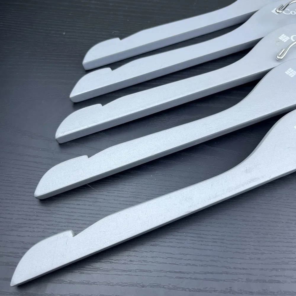 Columbia Sportswear Company Wooden Clothes Hangers Gray Set of 5